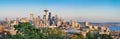 Seattle skyline panorama at sunset Royalty Free Stock Photo