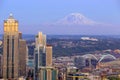 Seattle skyline panorama at sunset Royalty Free Stock Photo