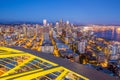 Seattle skyline panorama at sunset Royalty Free Stock Photo