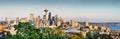 Seattle skyline panorama at sunset, Washington, USA Royalty Free Stock Photo