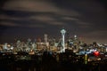 Seattle Skyline and Space Needle as seen from Kerry Park Royalty Free Stock Photo