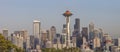 Seattle skyline at sunset Washington state Royalty Free Stock Photo