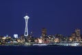 Seattle skyline at twilight Royalty Free Stock Photo