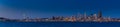 Seattle skyline in twilight with clear sky Royalty Free Stock Photo