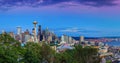 Seattle skyline at twilight