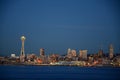 Seattle skylines at blue hour - the view from Alki Beach