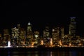 Seattle skylines at night - the view from Alki Beach