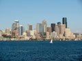 Seattle skylines across the water, Washington State, USA.