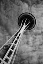 Seattle Space Needle Black and White Royalty Free Stock Photo