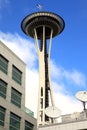 Seattle Space Needle Tower, Washington state. Royalty Free Stock Photo