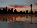 Seattle at sunset Royalty Free Stock Photo