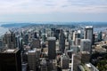 Seattle, USA, August 31, 2018: Seattle Cityscape Aerial Panoramic View