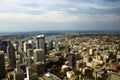 Seattle, USA, August 31, 2018: Seattle Cityscape Aerial Panoramic View