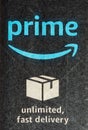 Amazon prime label Royalty Free Stock Photo