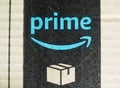 Amazon prime label Royalty Free Stock Photo