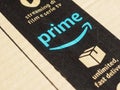 Amazon prime label Royalty Free Stock Photo