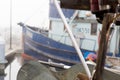 SEATTLE, WA - OCTOBER 28, 2017: Fishermen`s terminal. View of spider web.