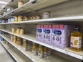 Seattle, WA USA - circa August 2022: Angled, selective focus on baby formula for sale inside a Target retail store Royalty Free Stock Photo