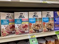 Seattle, WA USA - circa December 2022: Close up view of Quaker Oatmeal for sale inside a grocery store
