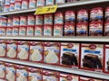 Seattle, WA USA - circa December 2022: Wide view of Betty Crocker baking mixes and frostings for sale inside a grocery store