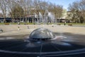 Seattle, WA USA - circa March 2022: Gorgeous view of the International Fountain near the Space Needle in the downtown area on a Royalty Free Stock Photo