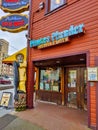 Exterior street view of Pirates Plunder tourist attraction shop along Elliott Bay