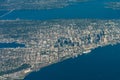 Seattle Washington aerial city view around Seattle Downtown Royalty Free Stock Photo