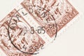 Woodworker Craftsmen on Norway Postage with Copy Space