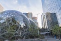 Amazon World Headquarters Spheres people and trees Royalty Free Stock Photo