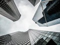 SEATTLE WASHINGTON CITYSCAPE SKYLINE ON PARTLY CLOUDY DAY Royalty Free Stock Photo