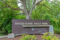 Snoqualmie Falls Park Sign Royalty Free Stock Photo