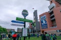 Sign of seattle sounders FC at CenturyLink Field (Seahawks Stadium), Seattle, USA