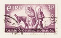 Mary, Joseph and Jesus on Irish Christmas Stamp