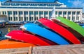 Rowboats at Museum of History and Industry Royalty Free Stock Photo