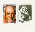 Pablo Picasso and Crying Lady Art Stamp