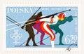 Postage stamp of Lake Placid Olympics of 1980