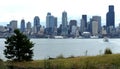 Seattle Washington skyline with ferries