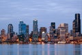 Seattle Washington skyline at twilight Royalty Free Stock Photo