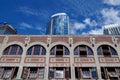 Old city center buildings and newly built buildings. Seattle. Washington state Royalty Free Stock Photo