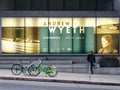 Seattle, Washington, United States of America - Bicycles, Man, and Seattle Art Museum. A lonely man waiting for someone.