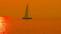 Seattle, Washington, United States usa  janvier ,10, 2019 sunset , Pleasure boat moves into Lake Washington on a spring day, Royalty Free Stock Photo