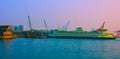 Seattle, Washington, United States usa  janvier ,10, 2019  ,Washington state ferry boat on Elliott Bay leaving the Seattle Royalty Free Stock Photo
