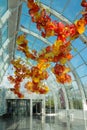 Seattle, Washington, USA, December, 15, 2015: Inside the amazing Chihuly atrium showing a beautiful blown glass artwork