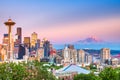 Seattle, Washington, USA Skyline at Dusk Royalty Free Stock Photo