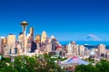 Seattle, Washington, USA Downtown Skyline at Dusk Royalty Free Stock Photo