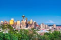 Seattle, Washington, USA Downtown Skyline at Dusk Royalty Free Stock Photo