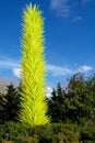 SEATTLE, WASHINGTON, USA - JAN 23rd, 2017: Colorful art outside the glass conservatory at the Chihuly Garden and Glass