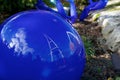 SEATTLE, WASHINGTON, USA - JAN 23rd, 2017: Colorful art outside the glass conservatory at the Chihuly Garden and Glass