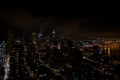 SEATTLE, WASHINGTON, USA - JAN 23rd, 2017: skyline of downtown Seattle, view from the top of the Space Needle during a Royalty Free Stock Photo