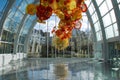 SEATTLE, WASHINGTON, USA - JAN 24th, 2017: Chihuly Garden and Glass museum featuring one of Dale Chihuly`s largest